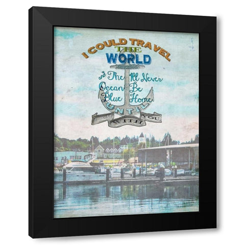 Anchored Black Modern Wood Framed Art Print by Lloyd, Sandy