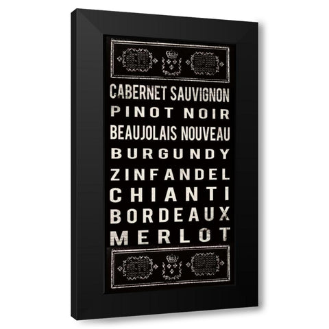 Red Wine Black Modern Wood Framed Art Print with Double Matting by Lloyd, Sandy