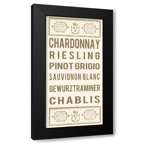 White Wine Black Modern Wood Framed Art Print with Double Matting by Lloyd, Sandy