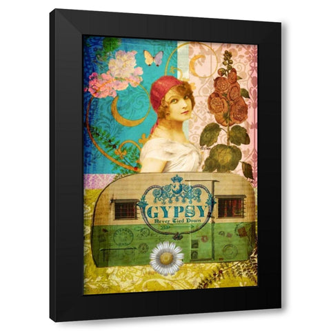 Never Tied Down Black Modern Wood Framed Art Print with Double Matting by Lloyd, Sandy