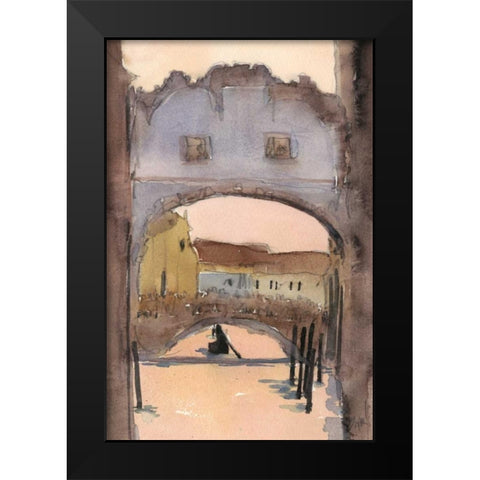 Venice Watercolors VII Black Modern Wood Framed Art Print by Dixon, Samuel