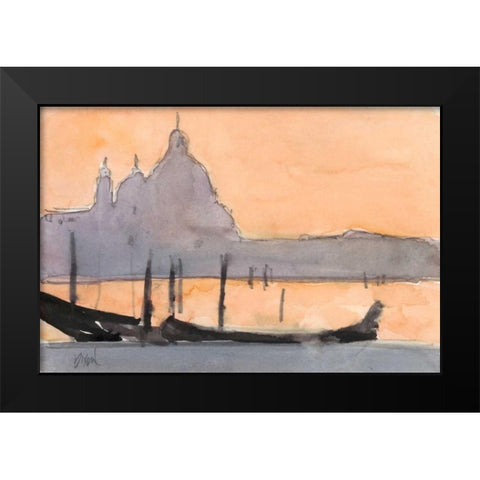 Venice Watercolors X Black Modern Wood Framed Art Print by Dixon, Samuel