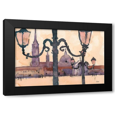 Venice Watercolors XII Black Modern Wood Framed Art Print with Double Matting by Dixon, Samuel