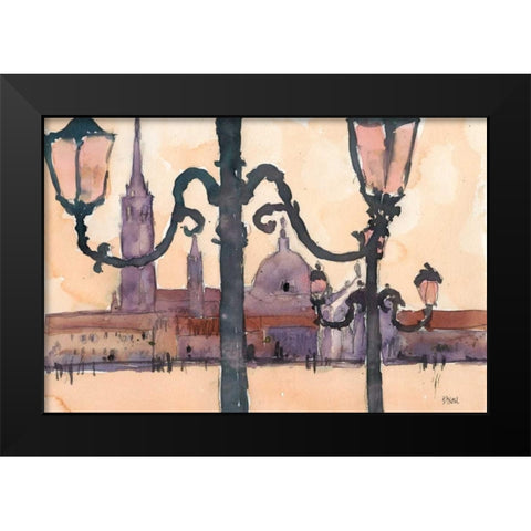 Venice Watercolors XII Black Modern Wood Framed Art Print by Dixon, Samuel