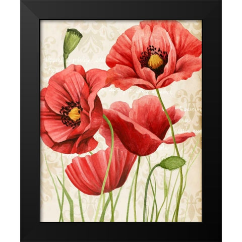 Poised Poppy I Black Modern Wood Framed Art Print by Popp, Grace