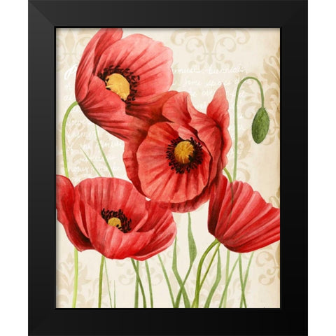 Poised Poppy II Black Modern Wood Framed Art Print by Popp, Grace