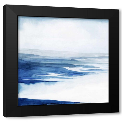 Crystallized Lagoon I Black Modern Wood Framed Art Print with Double Matting by Popp, Grace