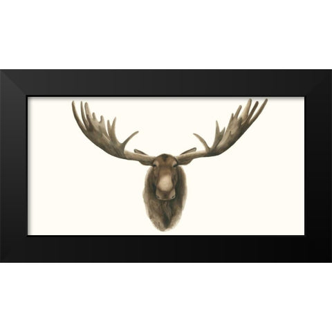 Moose Bust Black Modern Wood Framed Art Print by Popp, Grace