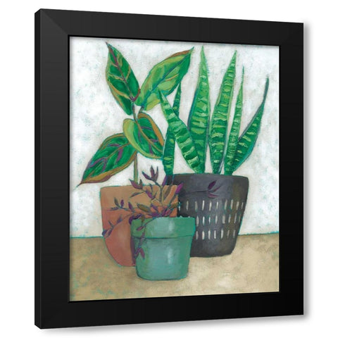 House Garden I Black Modern Wood Framed Art Print with Double Matting by Zarris, Chariklia