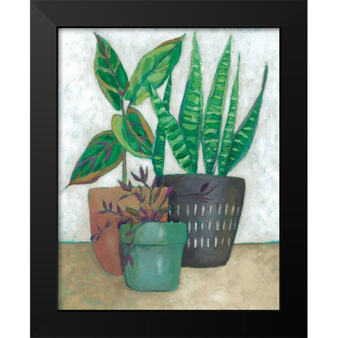 House Garden I Black Modern Wood Framed Art Print by Zarris, Chariklia