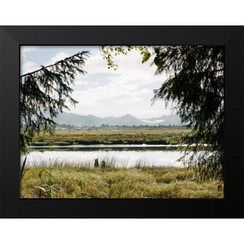 Pacific Northwest Oregon X Black Modern Wood Framed Art Print by Mead, Adam