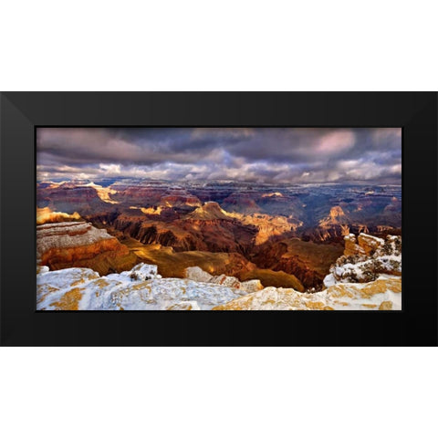 Snowy Grand Canyon VI Black Modern Wood Framed Art Print by Drost, David