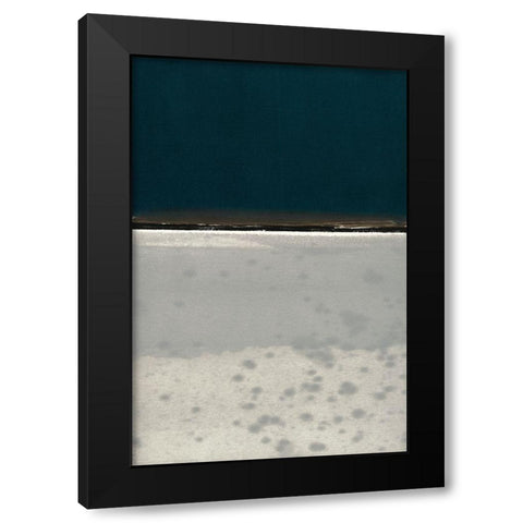 Horizon Indigo Black Modern Wood Framed Art Print with Double Matting by Delamater, Rob