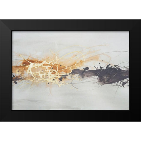 Kinetic Horizon II Black Modern Wood Framed Art Print by Vess, June Erica