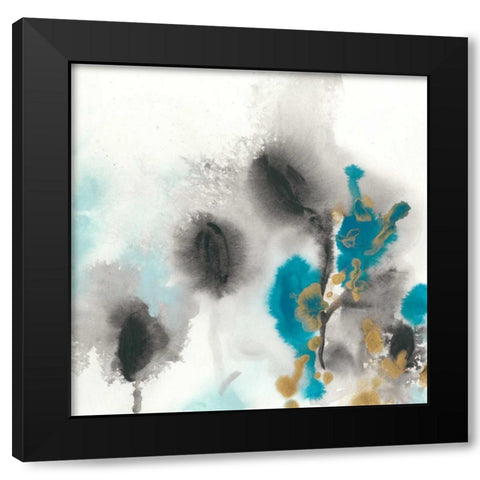 Cerulean Mirage I Black Modern Wood Framed Art Print with Double Matting by Vess, June Erica