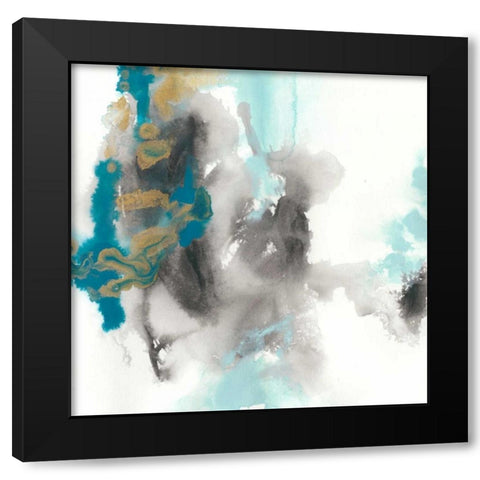 Cerulean Mirage II Black Modern Wood Framed Art Print by Vess, June Erica