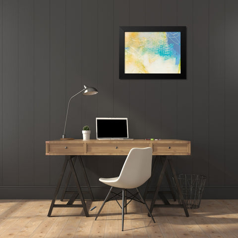 Blue Lux I Black Modern Wood Framed Art Print by Jachimiec, Sue