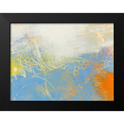 Blue Lux II Black Modern Wood Framed Art Print by Jachimiec, Sue