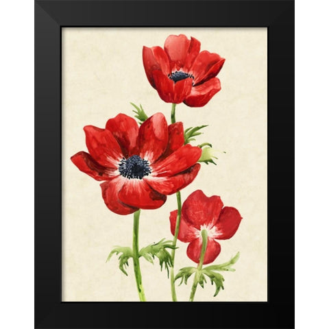 Heirloom Anemones II Black Modern Wood Framed Art Print by Popp, Grace
