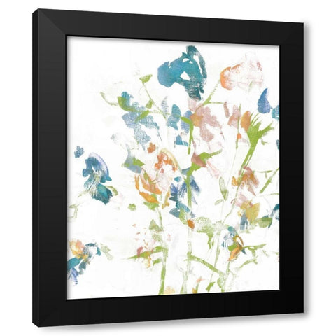 Subtle Flowers I Black Modern Wood Framed Art Print by Goldberger, Jennifer