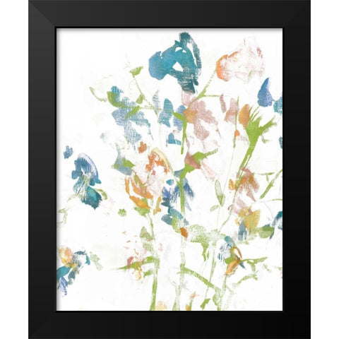 Subtle Flowers I Black Modern Wood Framed Art Print by Goldberger, Jennifer