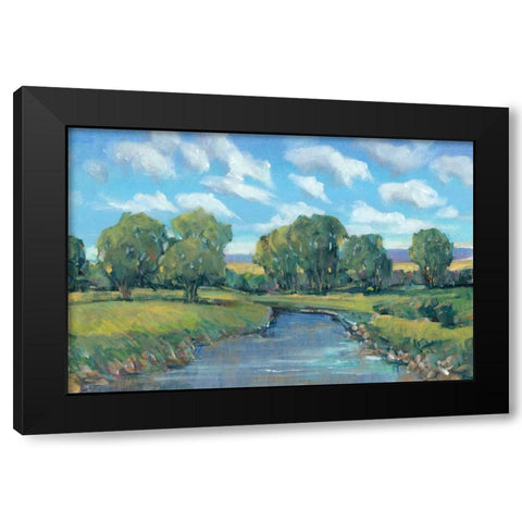 Lazy River Day II Black Modern Wood Framed Art Print by OToole, Tim