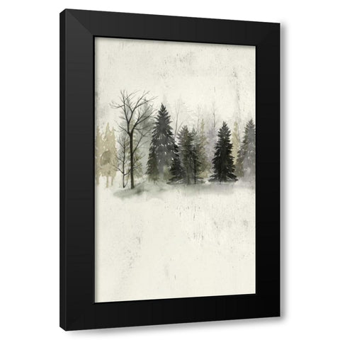 Textured Treeline II Black Modern Wood Framed Art Print with Double Matting by Popp, Grace