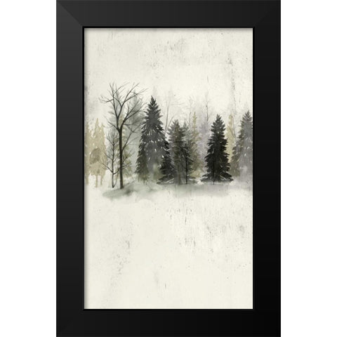 Textured Treeline II Black Modern Wood Framed Art Print by Popp, Grace