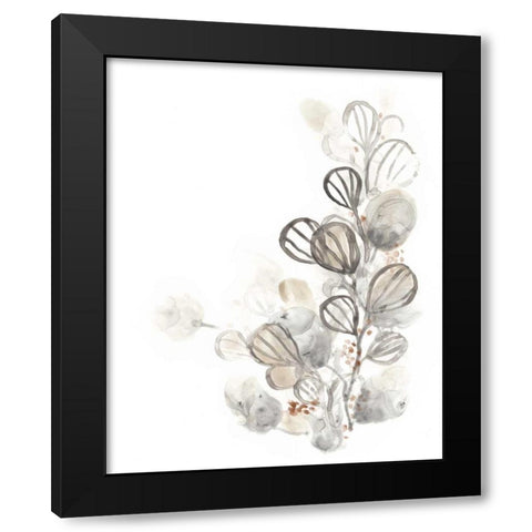Neutral Botany I Black Modern Wood Framed Art Print with Double Matting by Vess, June Erica