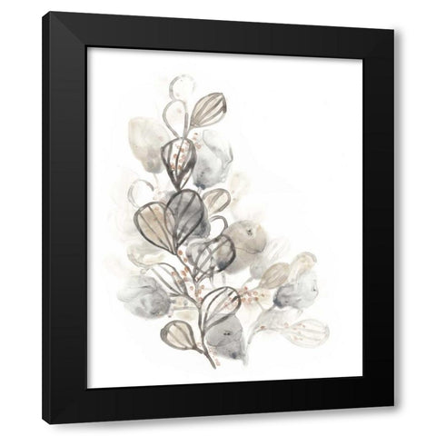 Neutral Botany II Black Modern Wood Framed Art Print with Double Matting by Vess, June Erica