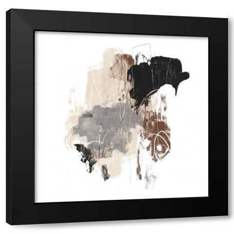 Missive I Black Modern Wood Framed Art Print by Vess, June Erica