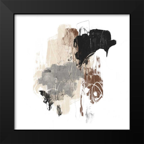 Missive I Black Modern Wood Framed Art Print by Vess, June Erica