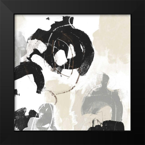 Missive III Black Modern Wood Framed Art Print by Vess, June Erica