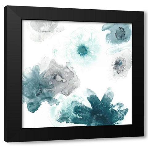 Floating Indigo I Black Modern Wood Framed Art Print with Double Matting by Vess, June Erica