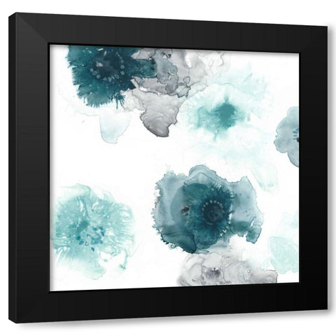 Floating Indigo IV Black Modern Wood Framed Art Print with Double Matting by Vess, June Erica