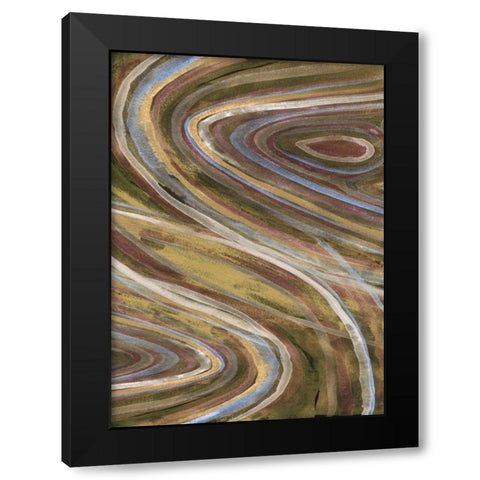 Mineral Overlay I Black Modern Wood Framed Art Print with Double Matting by Ludwig, Alicia