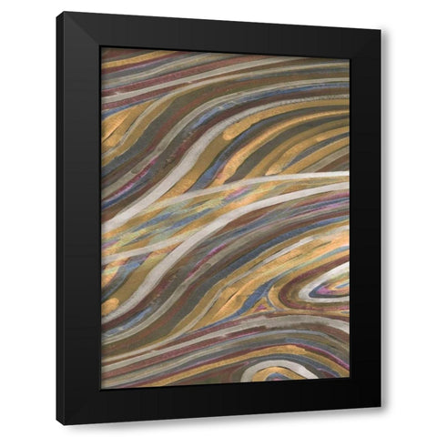 Mineral Overlay II Black Modern Wood Framed Art Print by Ludwig, Alicia