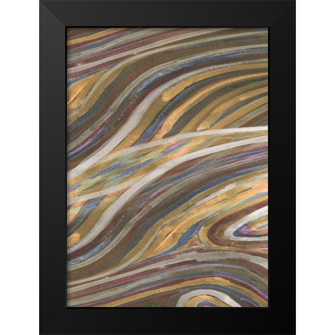 Mineral Overlay II Black Modern Wood Framed Art Print by Ludwig, Alicia