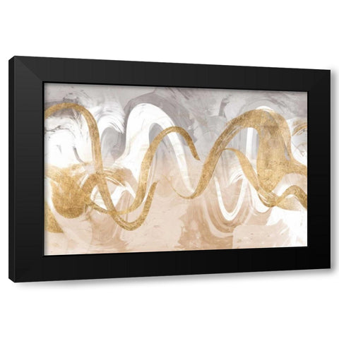 Infinite Swirl I Black Modern Wood Framed Art Print by Jennifer Goldberger