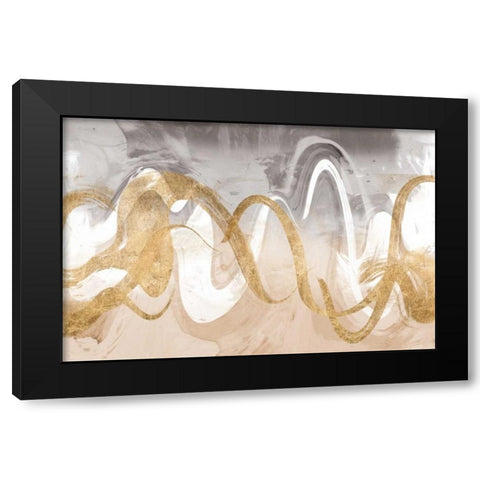 Infinite Swirl II Black Modern Wood Framed Art Print with Double Matting by Jennifer Goldberger