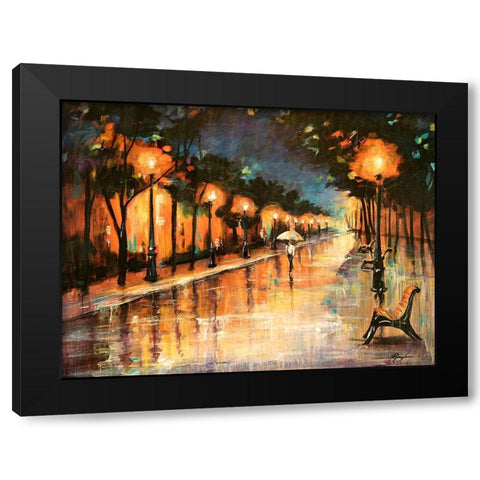 Halos In The Rain Black Modern Wood Framed Art Print with Double Matting by Douglass, Farrell