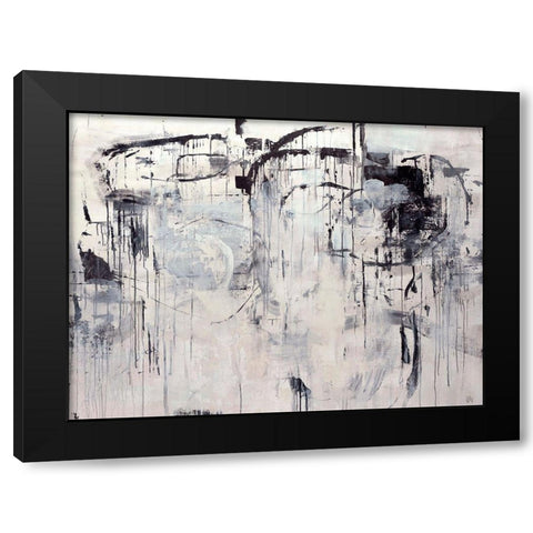 Linear Space Black Modern Wood Framed Art Print by Maas, Jodi