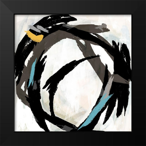 Radiant Round I Black Modern Wood Framed Art Print by Studio W