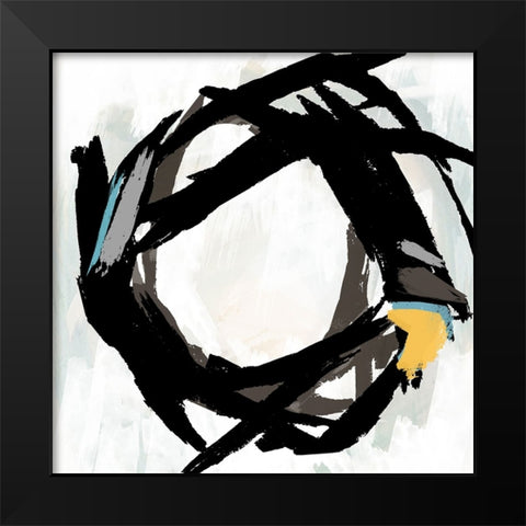 Radiant Round II Black Modern Wood Framed Art Print by Studio W