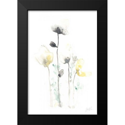 Stem Illusion IV Black Modern Wood Framed Art Print by Vess, June Erica