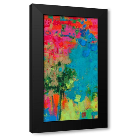 The Peacock Black Modern Wood Framed Art Print by Bothne, Janet