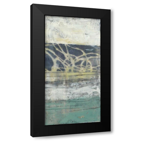 Lines and Waves II Black Modern Wood Framed Art Print with Double Matting by Goldberger, Jennifer