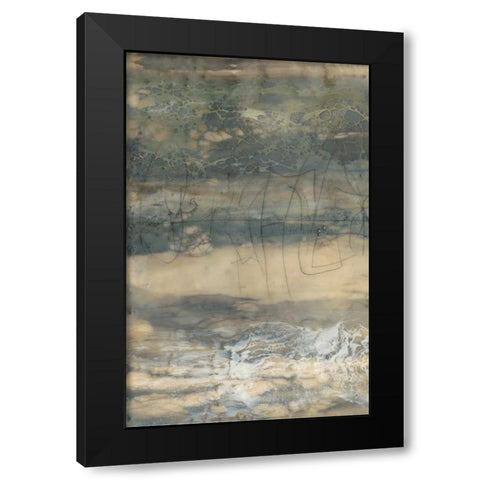 Earthen Lines I Black Modern Wood Framed Art Print with Double Matting by Goldberger, Jennifer