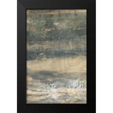 Earthen Lines I Black Modern Wood Framed Art Print by Goldberger, Jennifer