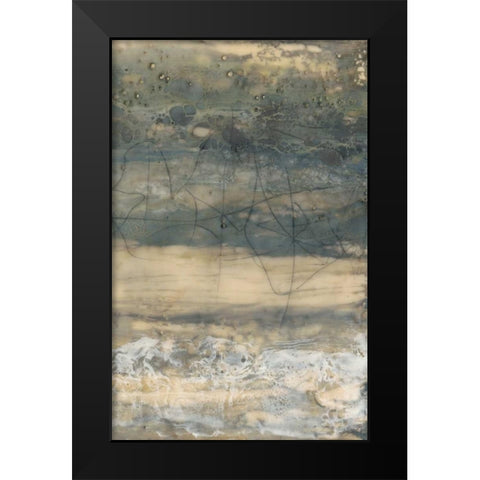 Earthen Lines II Black Modern Wood Framed Art Print by Goldberger, Jennifer